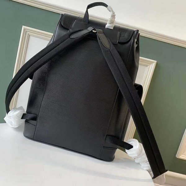 Louis Vuitton LV Unisex Christopher PM Backpack in Timeless Black Epi Leather-Black (5)