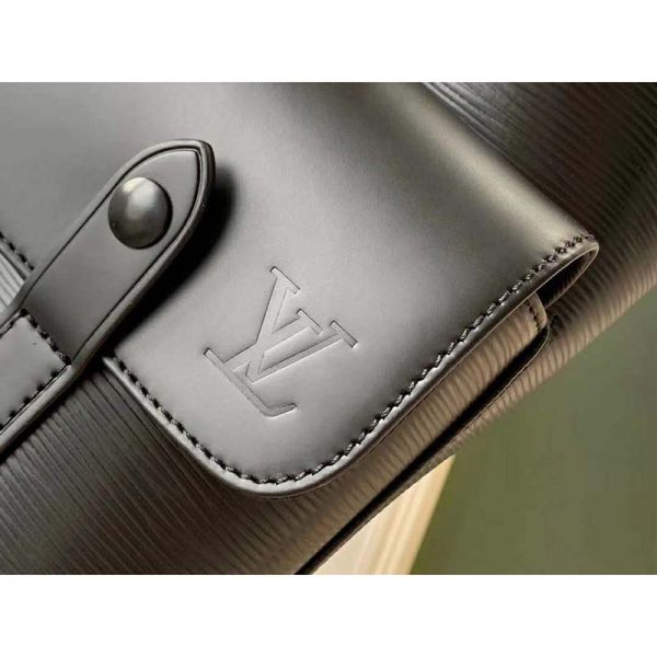 Louis Vuitton LV Unisex Christopher PM Backpack in Timeless Black Epi Leather-Black (8)