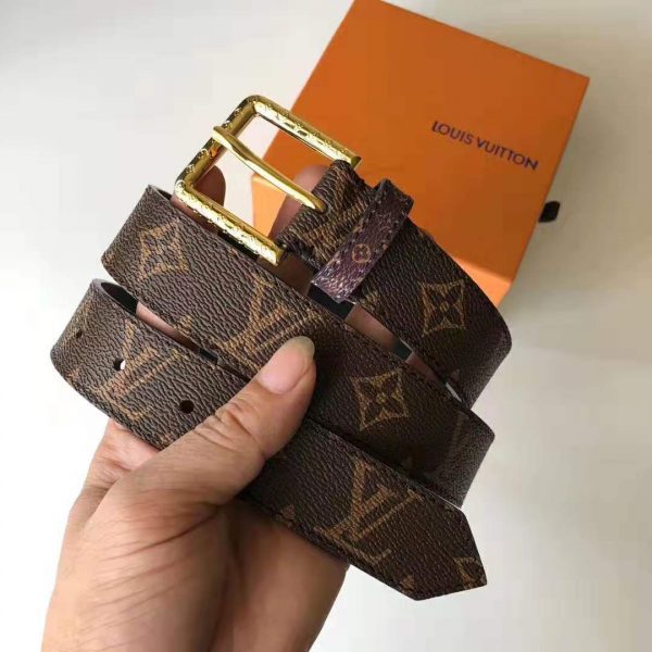 Louis Vuitton LV Unisex Daily LV 30mm Belt in Monogram Canvas-Brown (2)