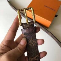 Louis Vuitton LV Unisex Daily LV 30mm Belt in Monogram Canvas-Brown (1)