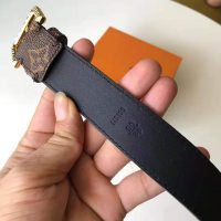 Louis Vuitton LV Unisex Daily LV 30mm Belt in Monogram Canvas-Brown (1)