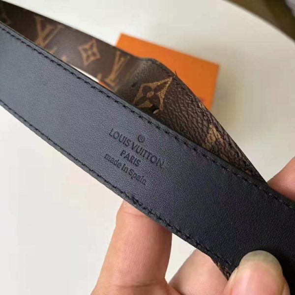 Louis Vuitton LV Unisex Daily LV 30mm Belt in Monogram Canvas-Brown (7)