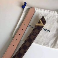 Louis Vuitton LV Unisex Essential V 30mm Belt in Damier Ebene Canvas and Calf Leather (1)