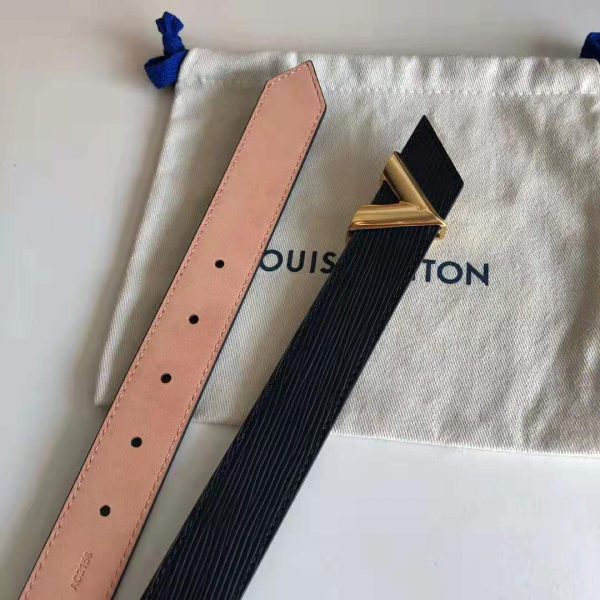 Louis Vuitton LV Unisex Essential V 30mm Belt in Epi Calf Leather-Black (6)
