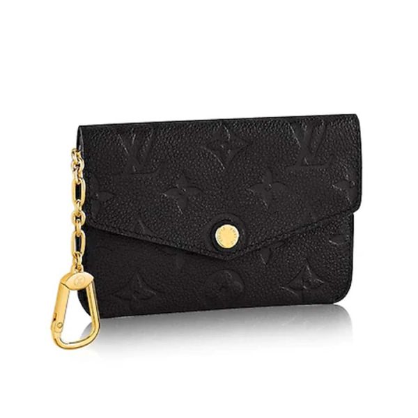 Louis Vuitton LV Unisex Key Pouch Wallet in Monogram Empreinte Leather-Black