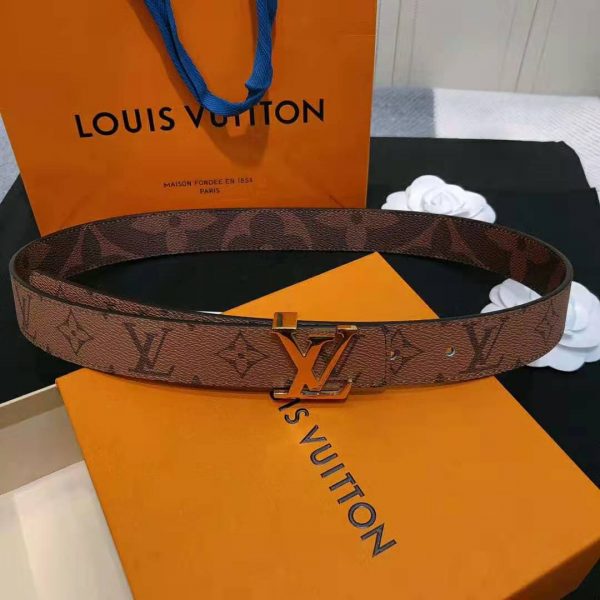 Louis Vuitton LV Unisex LV Iconic 30mm Reversible Belt in Oversized Monogram Reverse Canvas (4)