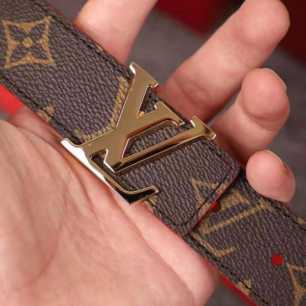 Louis Vuitton LV Unisex LV Initials Buckle 30mm Reversible Belt in Monogram Canvas Leather (10)