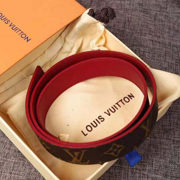 Louis Vuitton LV Unisex LV Initials Buckle 30mm Reversible Belt in Monogram Canvas Leather (4)