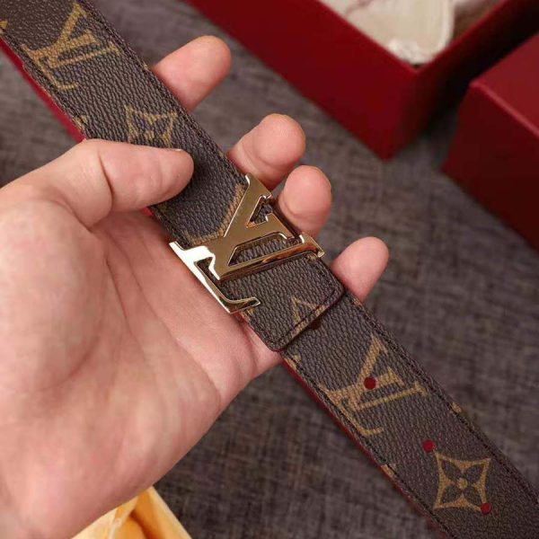 Louis Vuitton LV Unisex LV Initials Buckle 30mm Reversible Belt in Monogram Canvas Leather (5)