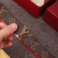 Louis Vuitton LV Unisex LV Initials Buckle 30mm Reversible Belt in Monogram Canvas Leather (1)