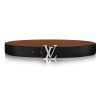 Louis Vuitton LV Unisex LV Pyramide 40mm Leather Belt-Black