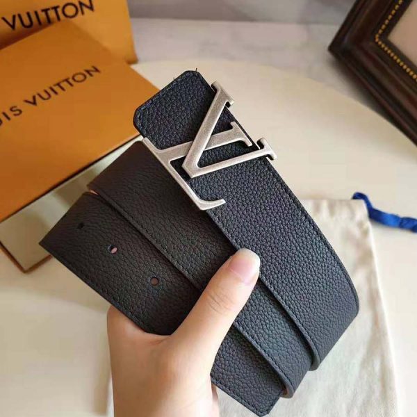 Louis Vuitton LV Unisex LV Pyramide 40mm Leather Belt-Black (3)