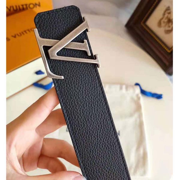 Louis Vuitton LV Unisex LV Pyramide 40mm Leather Belt-Black (6)