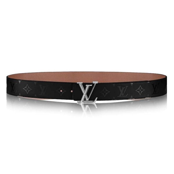 Louis Vuitton LV Unisex LV Pyramide 40mm Reversible Buckle Belt-Black (1)