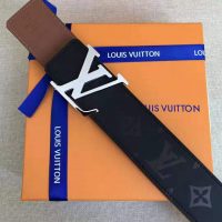 Louis Vuitton LV Unisex LV Pyramide 40mm Reversible Buckle Belt-Black (1)