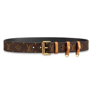 Louis Vuitton LV Unisex LV Signature 35mm Belt in Monogram Canvas-Brown