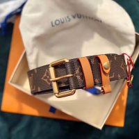 Louis Vuitton LV Unisex LV Signature 35mm Belt in Monogram Canvas-Brown (1)