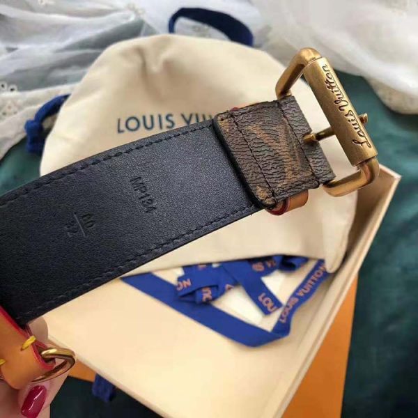 Louis Vuitton LV Unisex LV Signature 35mm Belt in Monogram Canvas-Brown (6)