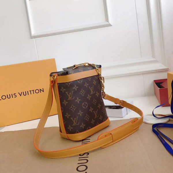 Louis Vuitton LV Unisex Milk Box Bag in Monogram Coated Canvas and Natural Leather (10)