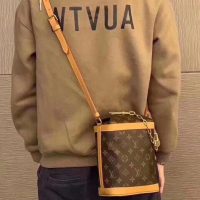 Louis Vuitton LV Unisex Milk Box Bag in Monogram Coated Canvas and Natural Leather (1)