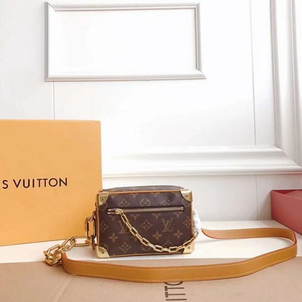 Louis Vuitton LV Unisex Mini Soft Trunk Bag in Monogram Coated Canvas-Brown (2)