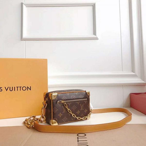 Louis Vuitton LV Unisex Mini Soft Trunk Bag in Monogram Coated Canvas-Brown (3)