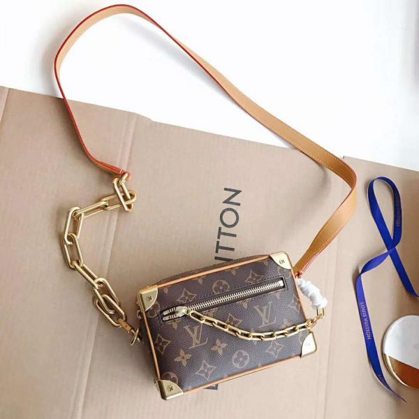 Louis Vuitton LV Unisex Mini Soft Trunk Bag in Monogram Coated Canvas-Brown (6)