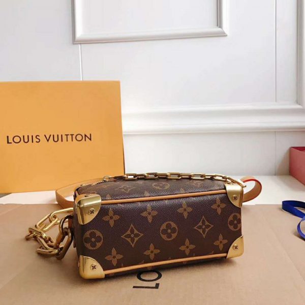 Louis Vuitton LV Unisex Mini Soft Trunk Bag in Monogram Coated Canvas-Brown (8)