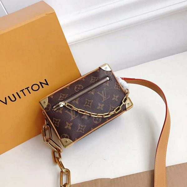 Louis Vuitton LV Unisex Mini Soft Trunk Bag in Monogram Coated Canvas-Brown (9)