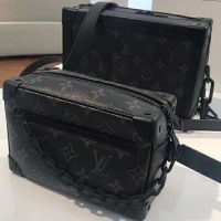 Louis Vuitton LV Unisex Mini Soft Trunk Bag in Monogram Eclipse Canvas and Chain (1)