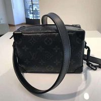 Louis Vuitton LV Unisex Mini Soft Trunk Bag in Monogram Eclipse Canvas and Chain (1)