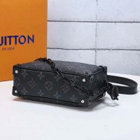 Louis Vuitton LV Unisex Mini Soft Trunk Bag in Monogram Eclipse Canvas and Chain (1)