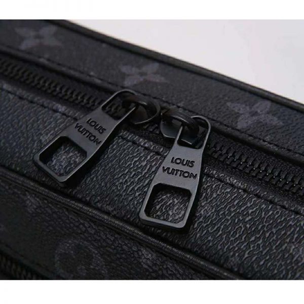 Louis Vuitton LV Unisex Mini Soft Trunk Bag in Monogram Eclipse Canvas and Chain (7)
