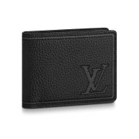 Louis Vuitton LV Unisex Multiple Wallet in Taurillon Leather-Black (1)