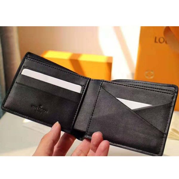 Louis Vuitton LV Unisex Multiple Wallet in Taurillon Leather-Black (7)