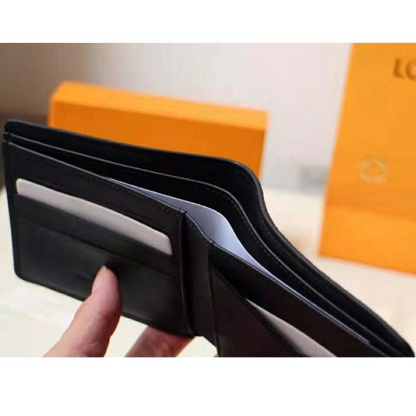Louis Vuitton LV Unisex Multiple Wallet in Taurillon Leather-Black (9)