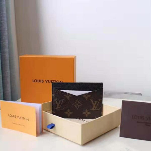 Louis Vuitton LV Unisex Neo Porte Cartes in Monogram Macassar Canvas-Brown (2)