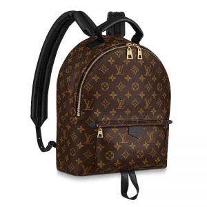 Louis Vuitton LV Unisex Palm Springs MM Backpack in Monogram Coated Canvas-Brown
