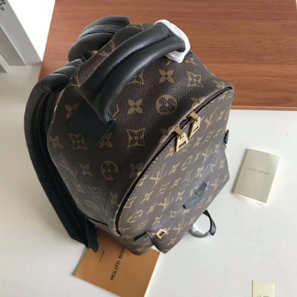 Louis Vuitton LV Unisex Palm Springs PM Backpack in Monogram Coated Canvas-Brown (9)