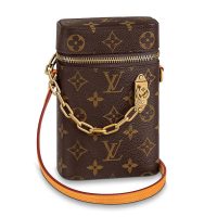 Louis Vuitton LV Unisex Phone Box Bag in Monogram Coated Canvas-Brown (1)