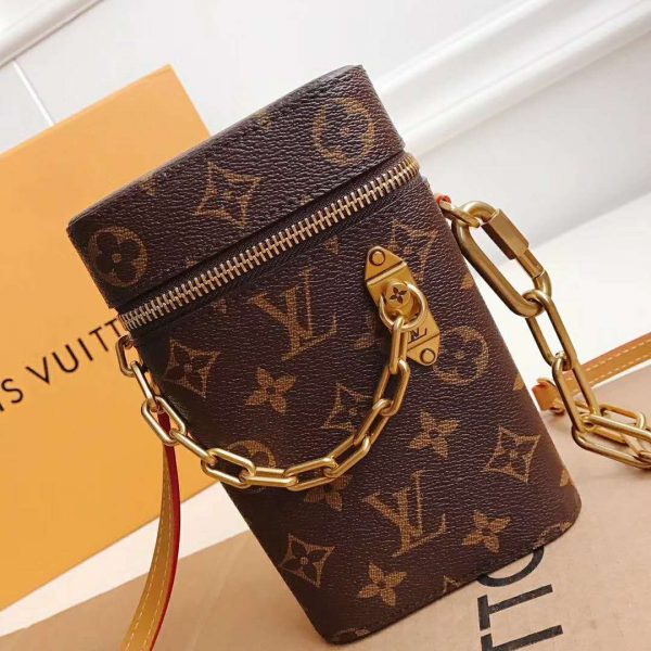 Louis Vuitton LV Unisex Phone Box Bag in Monogram Coated Canvas-Brown (12)