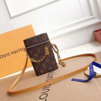 Louis Vuitton LV Unisex Phone Box Bag in Monogram Coated Canvas-Brown (1)