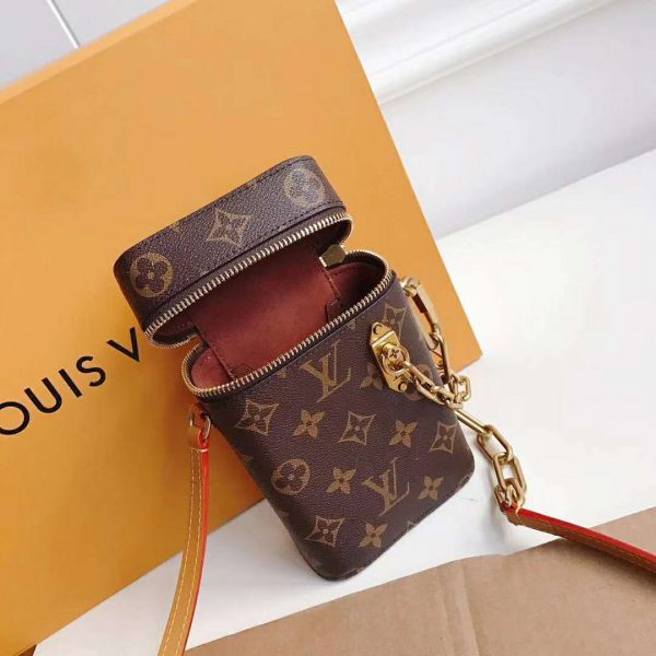 Louis Vuitton LV Unisex Phone Box Bag in Monogram Coated Canvas-Brown (14)