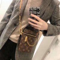 Louis Vuitton LV Unisex Phone Box Bag in Monogram Coated Canvas-Brown (1)