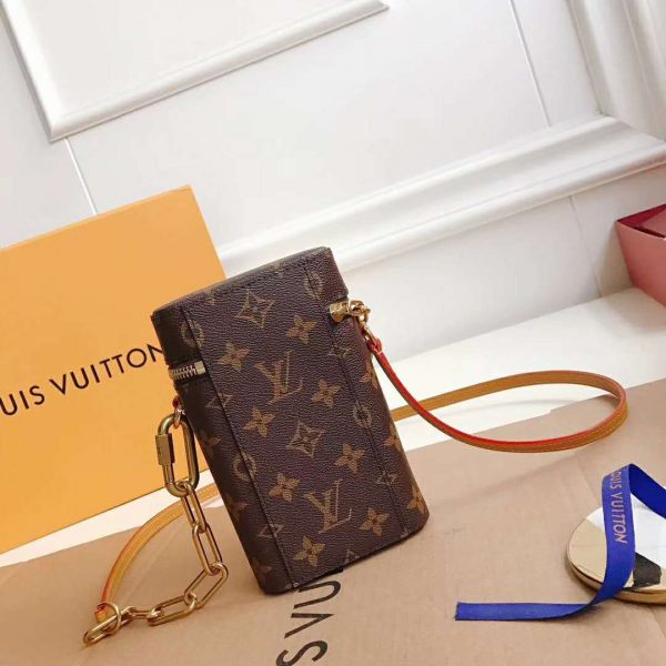 Louis Vuitton LV Unisex Phone Box Bag in Monogram Coated Canvas-Brown (7)