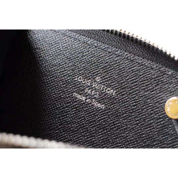 Louis Vuitton LV Unisex Pochette Clé Key Pouch Wallet in Damier Graphite Canvas-Grey (9)