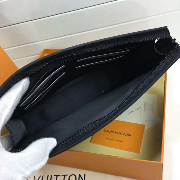 Louis Vuitton LV Unisex Pochette Voyage MM Bag in Monogram Eclipse Coated Canvas (10)