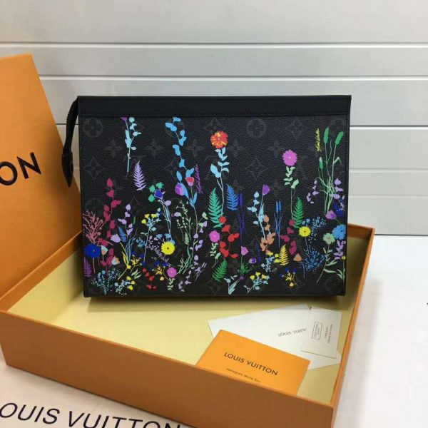 Louis Vuitton LV Unisex Pochette Voyage MM Bag in Monogram Eclipse Coated Canvas (3)