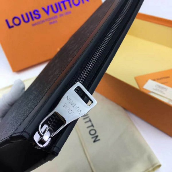 Louis Vuitton LV Unisex Pochette Voyage MM Bag in Monogram Eclipse canvas-Grey (8)