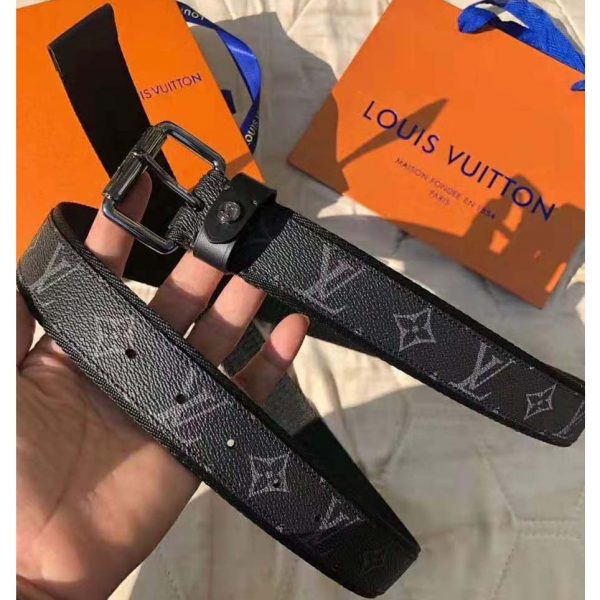 Louis Vuitton LV Unisex Signature Extra Long 35mm Belt-Grey (10)